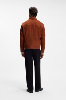 BOSS x ASTON MARTIN jacket in suede, Brown