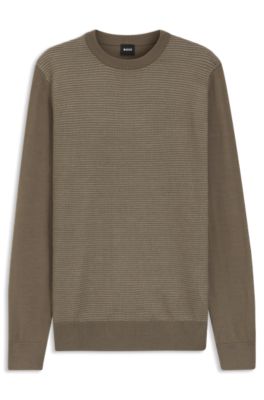 HUGO BOSS ウール ニット セーター ロゴ 刺繍 羊毛 ブラウン L HUGO BOSS ウール ニット セーター ロゴ 刺繍 ブラウン L 刺繍ニット