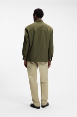 Water-repellent field jacket with checked lining 2