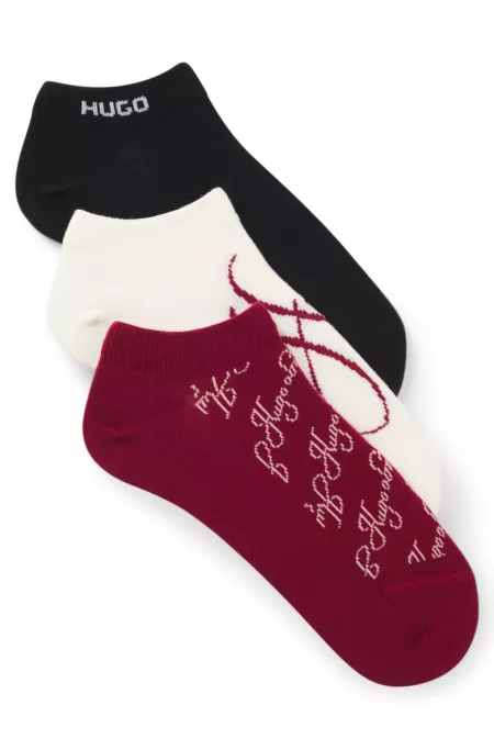 Lot de trois paires de chaussettes longueur cheville