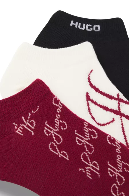 Lot de trois paires de chaussettes longueur cheville