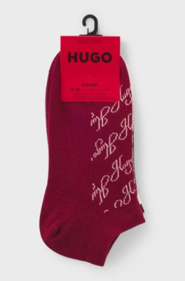 Three-pack of ankle-length socks, Patterned