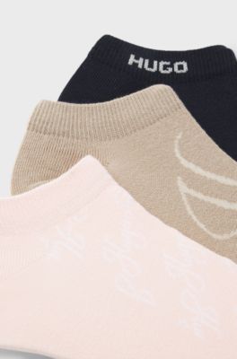 Three-pack of ankle-length socks, Patterned