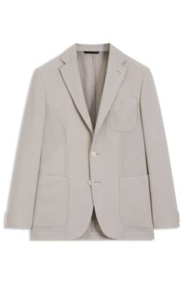 Slim-fit blazer in micro-patterned virgin wool 4