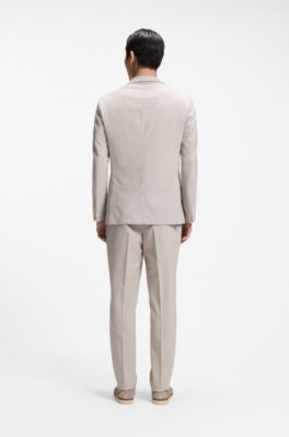 Slim-fit blazer in micro-patterned virgin wool 2