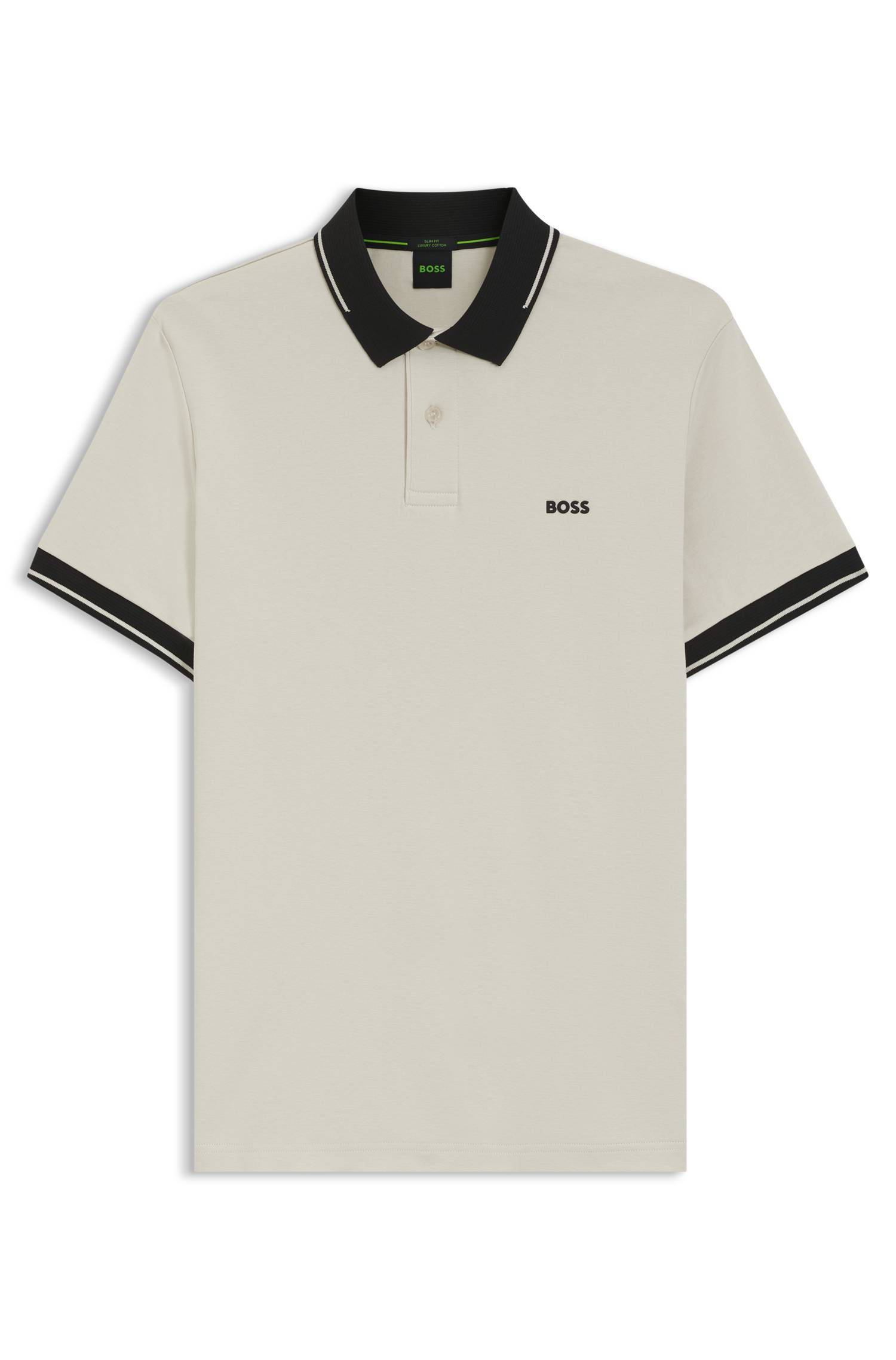 Boss Slim-fit cotton polo shirt pikéer herr – bild 4
