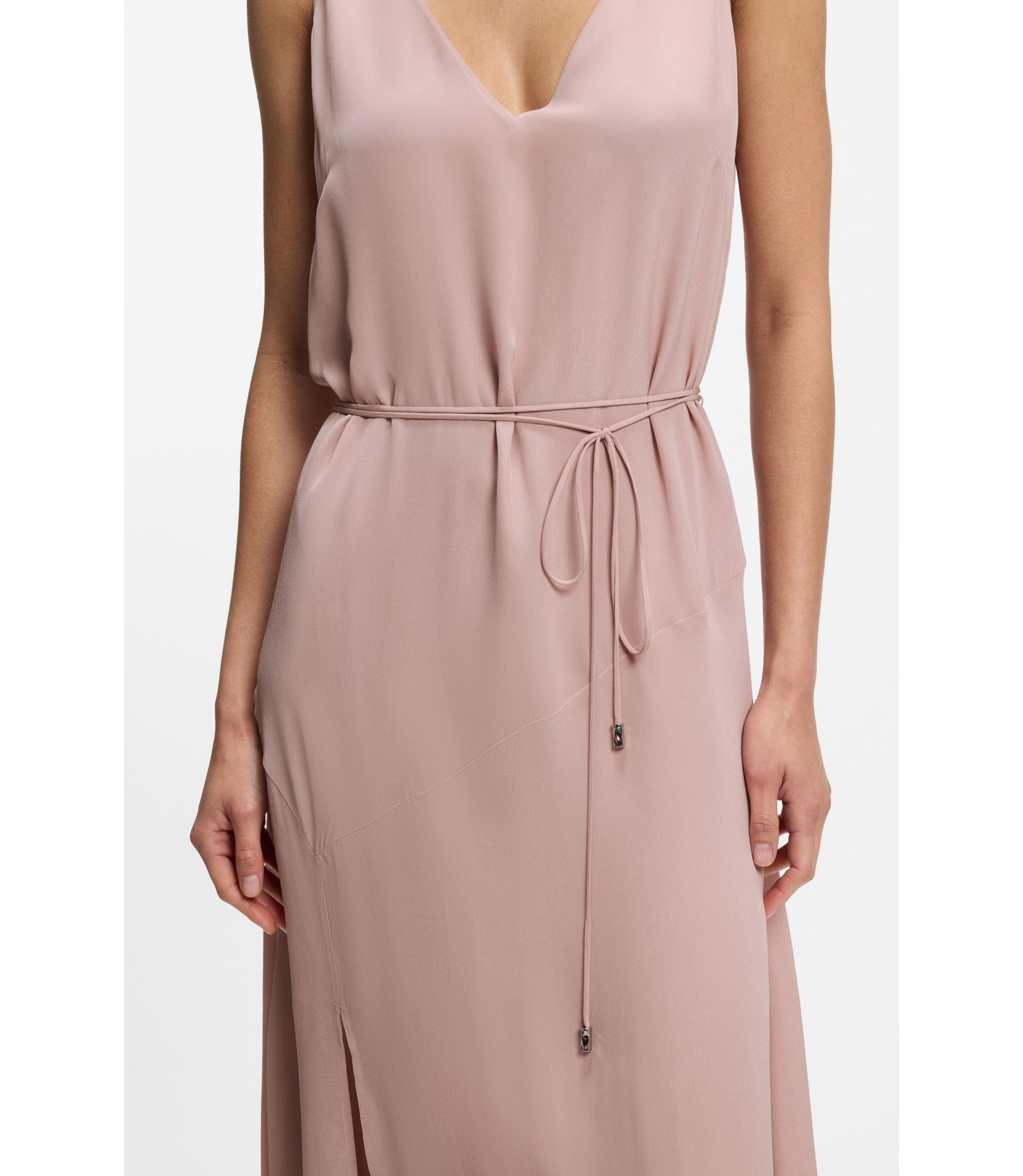 midi ribbed tank dress Stone Ribbed Midi Tank Dress main image 0