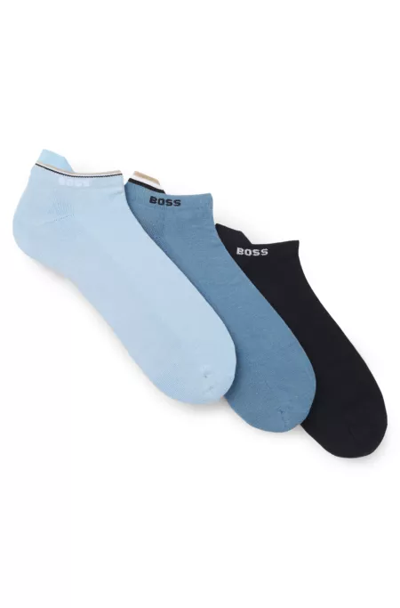 Lot de trois paires de chaussettes basses avec semelle confortable