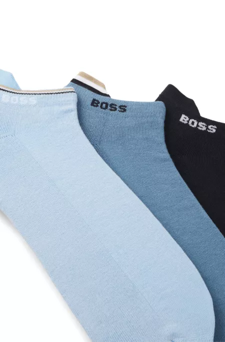 Lot de trois paires de chaussettes basses avec semelle confortable