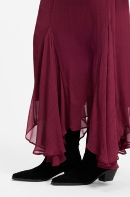 Boss Midi skirt with asymmetric hemline midikjolar dam – bild 3