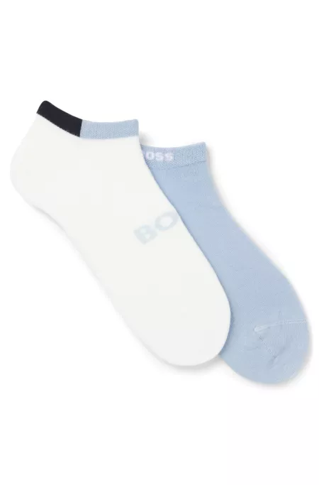 Two-pack ankle socks in soft bamboo blend