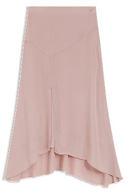 Midi skirt in crepe de chine