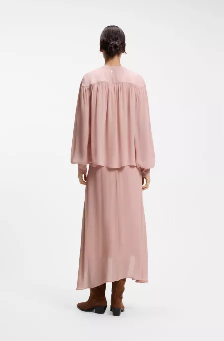 Relaxed-fit blouse in fluid crepe de chine