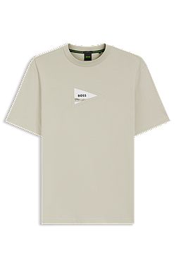 Regular-fit photoprint T-shirt in stretch cotton