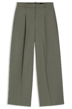 Wide-leg trousers in Italian virgin wool