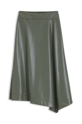 Faux-leather skirt, Dark Green