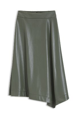 Faux-leather skirt