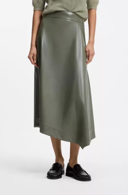 Faux-leather skirt