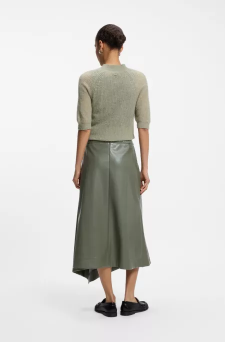 Faux-leather skirt