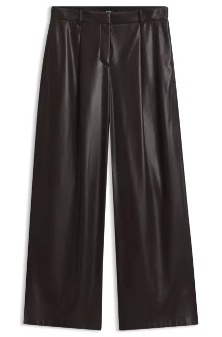 Pantalon large en similicuir