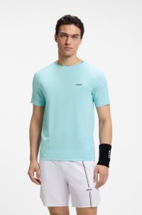 Active moisture-wicking T-shirt with tennis-ball embossing, Light Blue