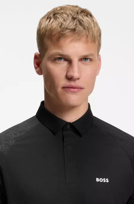 Active polo shirt with moisture management