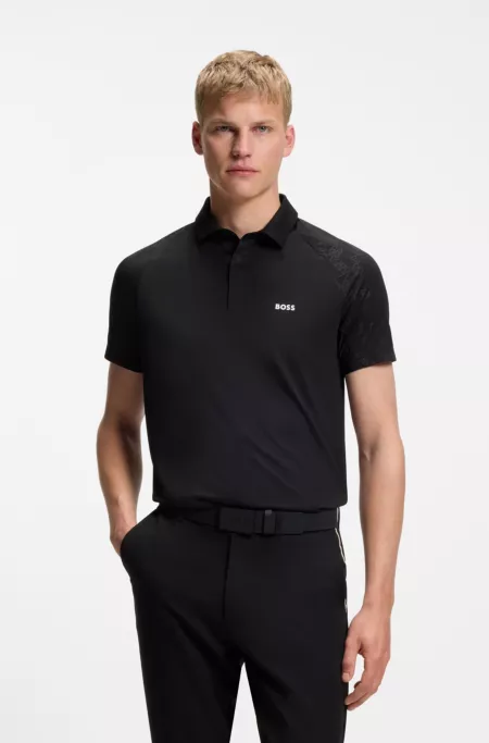 Active polo shirt with moisture management