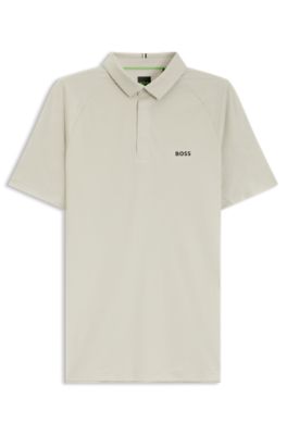 Active polo shirt with moisture management, Light Beige