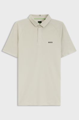 Active polo shirt with moisture management, Light Beige
