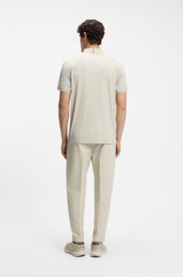 Active polo shirt with moisture management, Light Beige