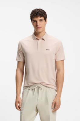 Active polo shirt with moisture management