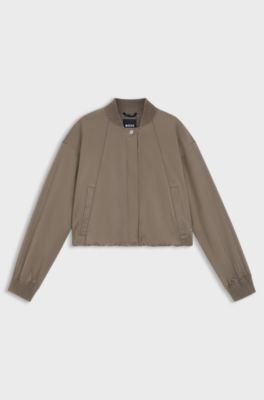 Water-repellent jacket with satin finish, Brown