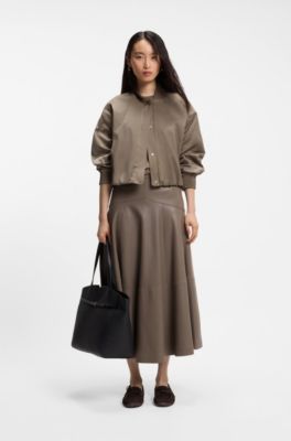 Water-repellent jacket with satin finish, Brown