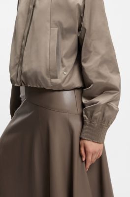 Water-repellent jacket with satin finish, Brown