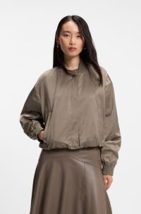 Water-repellent jacket with satin finish, Brown