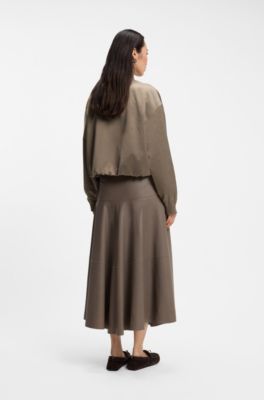 Water-repellent jacket with satin finish, Brown