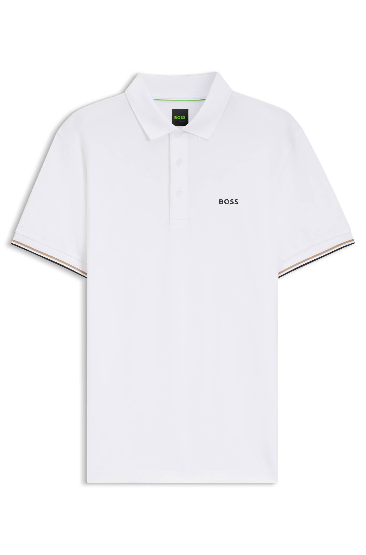 Boss Active Slim-fit polo shirt with embossed tennis-ball pattern t-shirts herr – bild 4