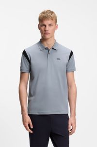 Paddy polo shirt in stretch cotton, Grey