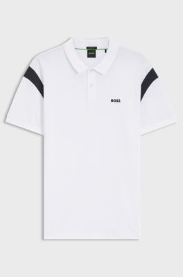 Paddy polo shirt in stretch cotton, White