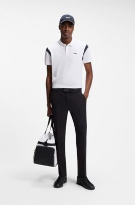 Paddy polo shirt in stretch cotton, White