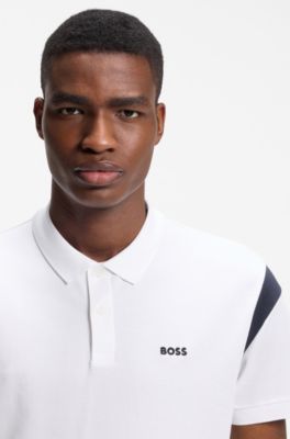 Paddy polo shirt in stretch cotton, White