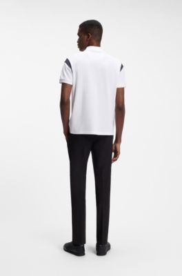 Paddy polo shirt in stretch cotton, White