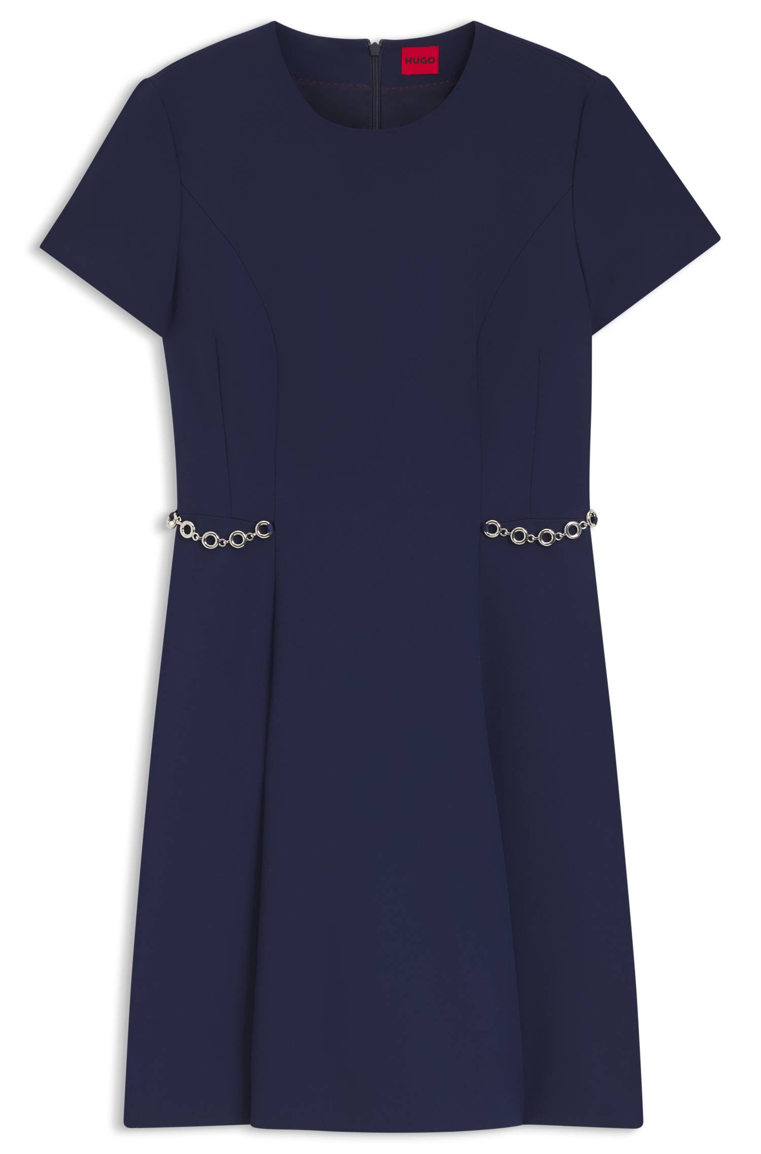 Hugo Flared dress with chain trims klänningar dam – bild 4
