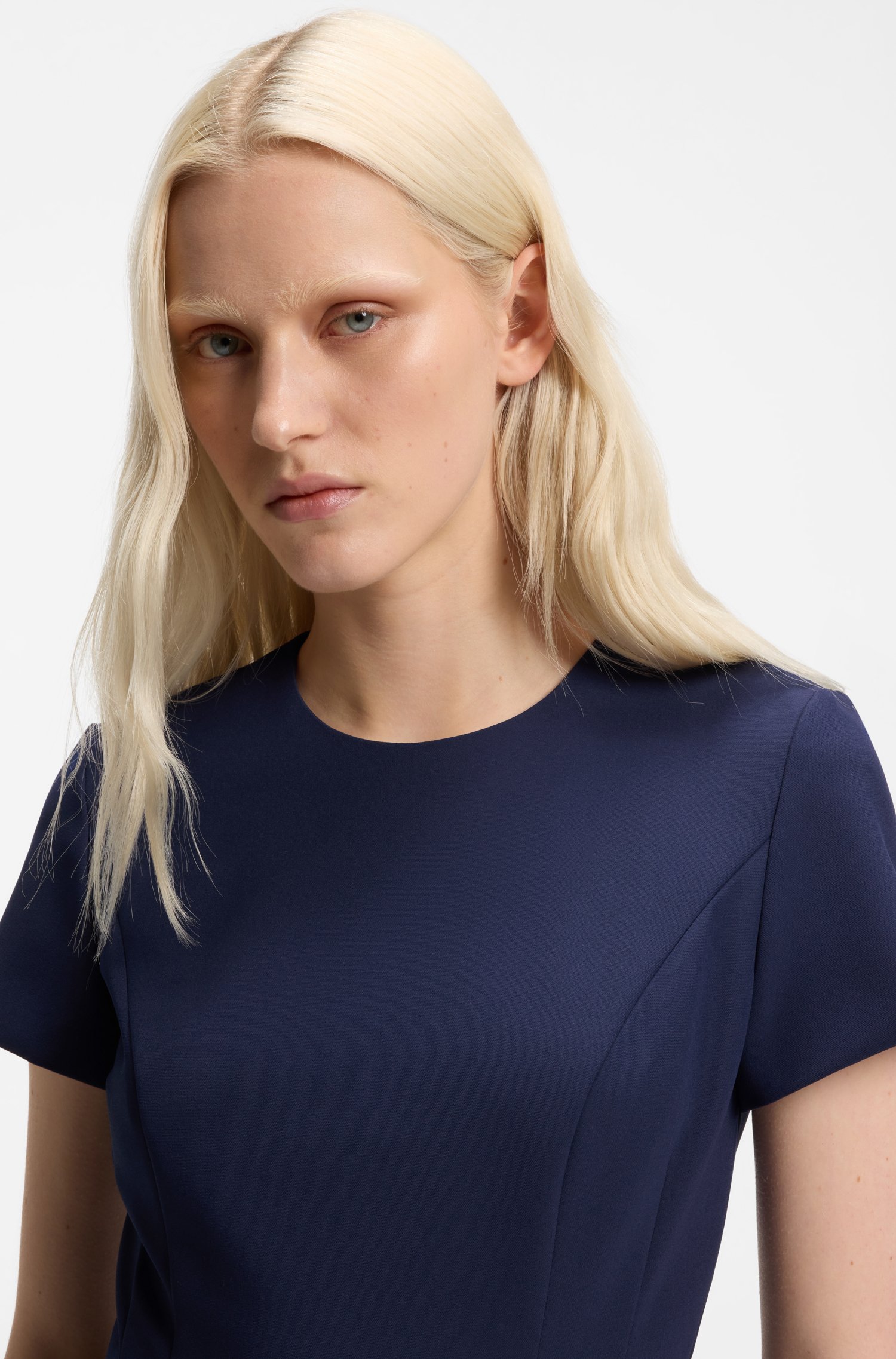 Hugo Flared dress with chain trims klänningar dam – bild 3