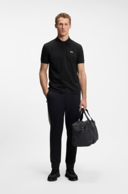 Boss Cotton-piqué polo shirt with all-over print pikéer herr – bild 2