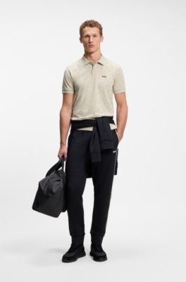 Cotton-piqué polo shirt with all-over print 2