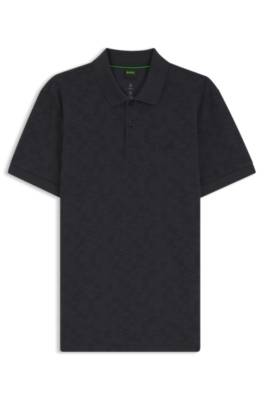 Cotton-piqué polo shirt with all-over print 4