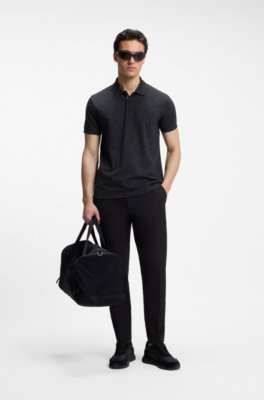 Cotton-piqué polo shirt with all-over print 2