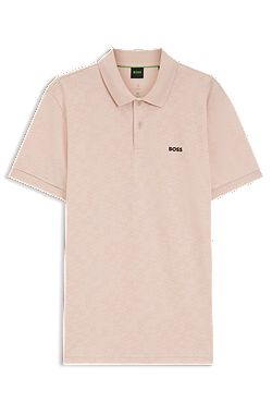 Cotton-piqué polo shirt with all-over print