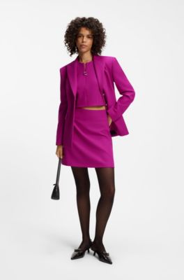 Mini skirt with pocket details, Dark pink